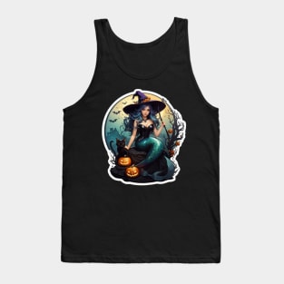 Black Cat Mermaid Tank Top